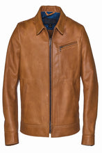 Load image into Gallery viewer, Men Light Brown Leather Jacket - Boneshia
