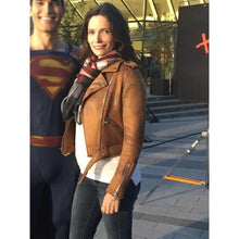 Load image into Gallery viewer, Elizabeth Tulloch Superman And Lois Brown Jacket
