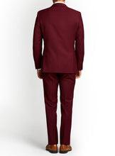 Load image into Gallery viewer, Slim Fit Three Piece Maroon Suit Men
