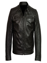 Load image into Gallery viewer, Pure Black Men Leather Jacket - Boneshia
