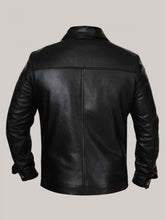 Load image into Gallery viewer, Men Classic Black Distressed Leather Jacket
