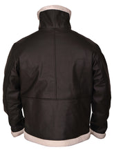 Load image into Gallery viewer, Men Faux Fur Collar Brown Leather Jacket - Boneshia.com

