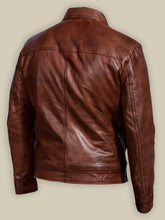 Load image into Gallery viewer, Men Reddish Brown Leather Jacket – Boneshia
