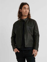 Load image into Gallery viewer, Men Short Black Leather Jacket – Boneshia
