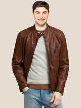 Load image into Gallery viewer, Men Slimfit Leather Jacket – Boneshia
