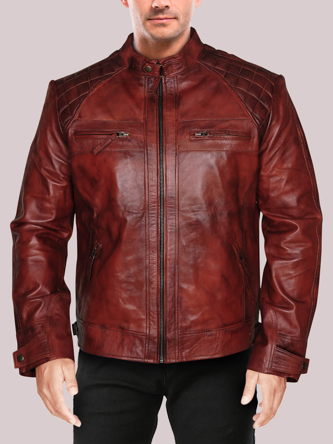 Men Vintage Leather Jacket – Boneshia