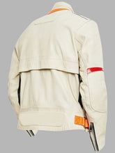 Load image into Gallery viewer, Men White Neon Leather Jacket
