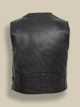 Load image into Gallery viewer, Men Matte Black Biker Vest
