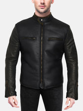 Load image into Gallery viewer, Men&#39;s Black Biker Hybrid Jacket
