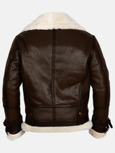 Load image into Gallery viewer, Men&#39;s Champ Deep Brown Shearling Leather Jacket
