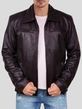 Load image into Gallery viewer, Men&#39;s Glossy Brown Genuine Leather Jacket
