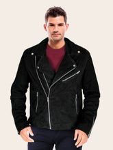 Load image into Gallery viewer, Mens Biker Leather Jacket In Black
