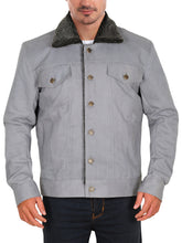 Load image into Gallery viewer, Men’s Ritzy Grey Cotton Shearling Jacket
