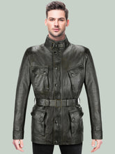 Load image into Gallery viewer, Men&#39;s Black Donington Leather Jacket
