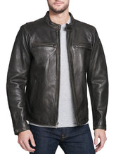 Load image into Gallery viewer, Mens  Stylish Real leather Biker Jacket

