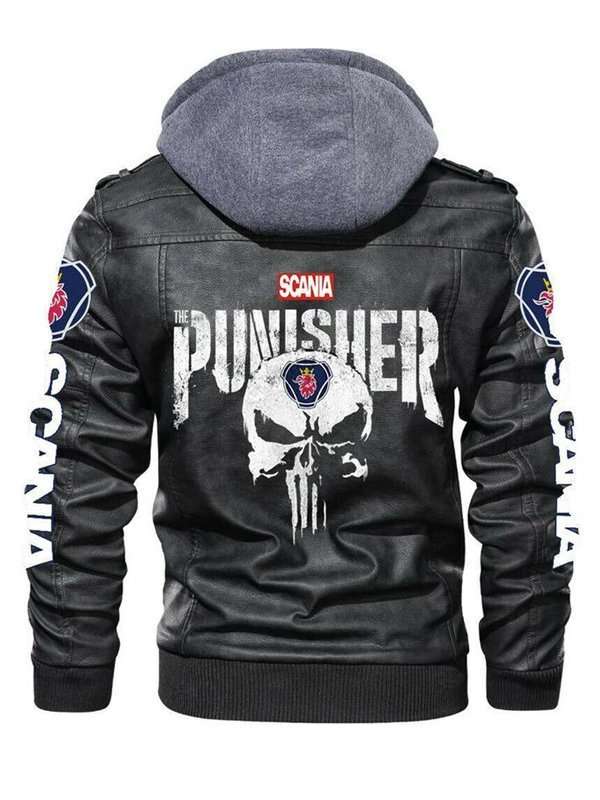 Men’s Black Punisher Hooded Jacket