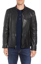 Load image into Gallery viewer, Men&#39;s Black Real Leather Moto Jacket
