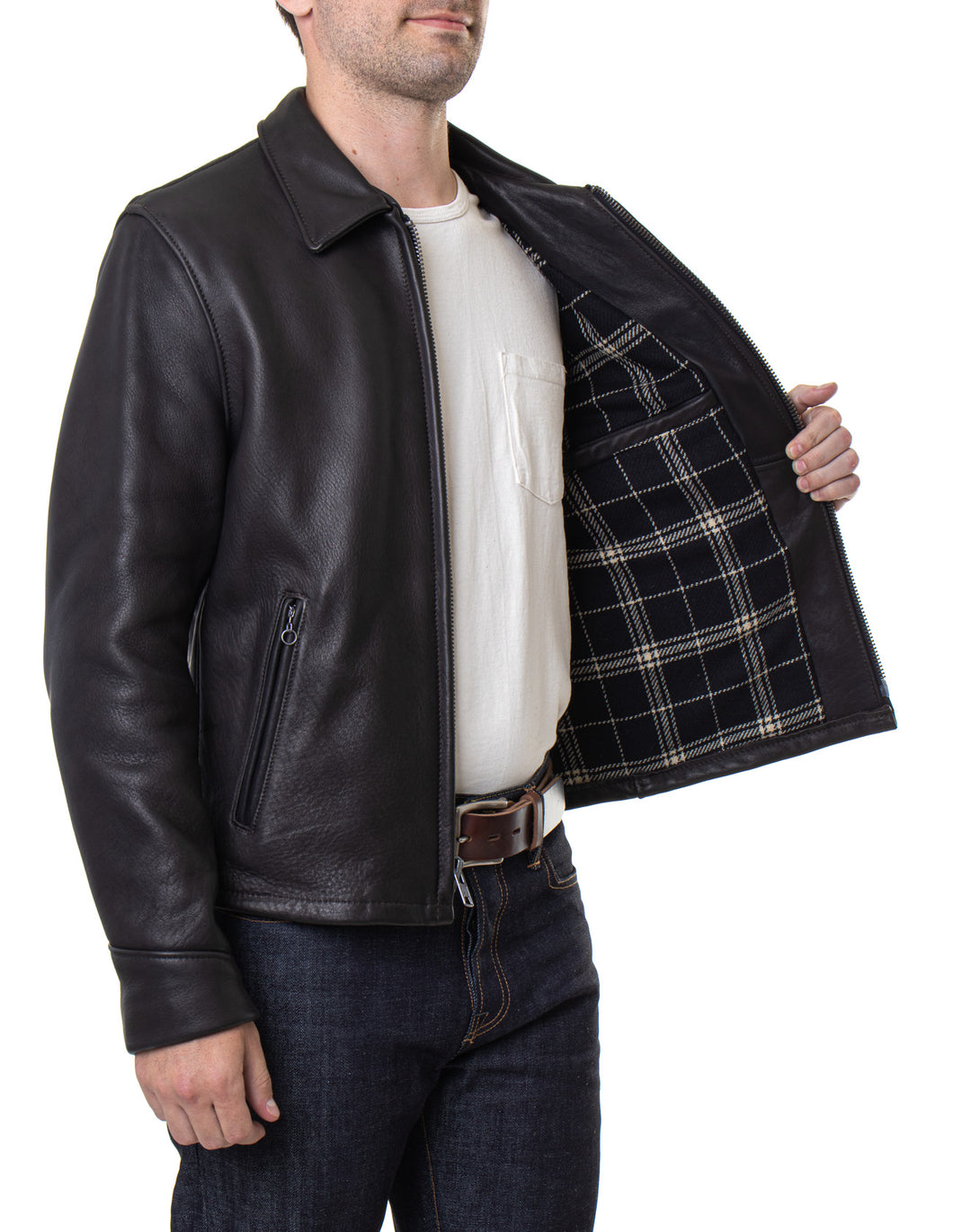 Mens Black Real Leather Rider Jacket –  Boneshia
