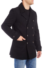 Load image into Gallery viewer, Men&#39;s Black Wool Blend Coat
