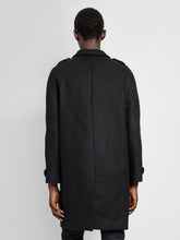 Load image into Gallery viewer, Mens Black Wool Long Coat
