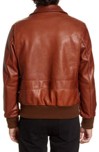 Load image into Gallery viewer, Mens Bomber Brown Biker Disstressed Leather Jacket
