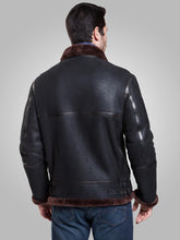Load image into Gallery viewer, Mens Bomber Brown Fur Leather Jacket

