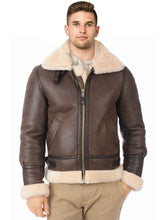 Load image into Gallery viewer, Men&#39;S Bomber Leather Jacket – Boneshia
