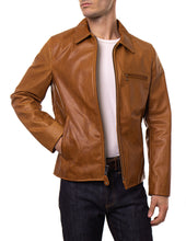 Load image into Gallery viewer, Mahogany Brown Men’s Real Leather Jacket
