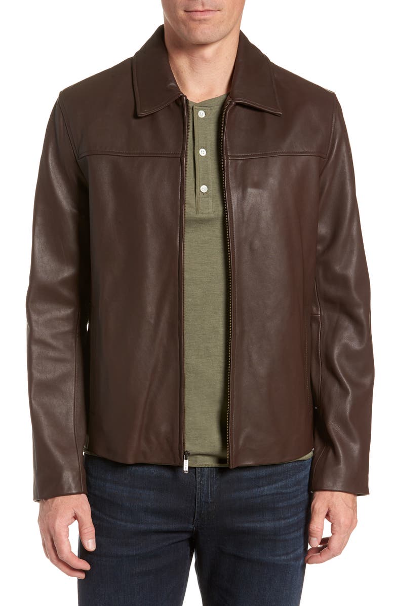 Men Brown Biker Leather Stylish Jacket