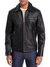 Load image into Gallery viewer, Mens California Black Stylish Biker Leather Jacket

