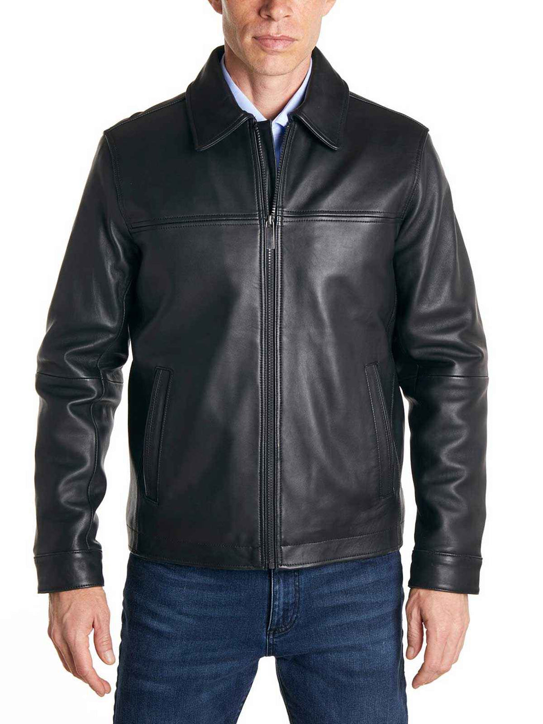 Men's Classic Leather Biker Jacket