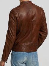 Load image into Gallery viewer, Mens Dark Brown Dashing Leather Jacket
