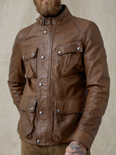 Load image into Gallery viewer, Men&#39;s Fieldbrook 2.0 Brown Leather Jacket
