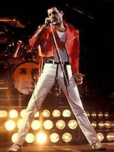 Load image into Gallery viewer, Men’s Freddie Mercury Red Real Leather Jacket
