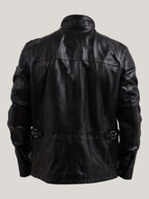 Load image into Gallery viewer, Men&#39;s Fussy Jet-Black Real Leather Trucker Jacket
