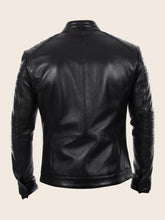 Load image into Gallery viewer, Mens Glorious Deep Black Leather Jacket

