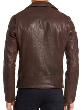 Load image into Gallery viewer, Mens Notch Collar Dashing Biker Racer Leather Jacket
