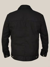 Load image into Gallery viewer, Men&#39;s Majestic Black Cotton Trucker Jacket
