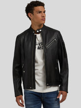 Load image into Gallery viewer, Mens New Motercycle Black Slimfit Jacket
