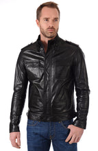 Load image into Gallery viewer, Women&#39;s Biker Leather Jacket in Brown
