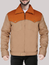 Load image into Gallery viewer, Men&#39;s Spunky Light-Brown Cotton Trucker Jacket
