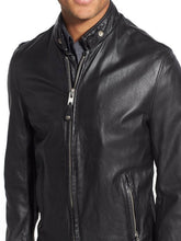 Load image into Gallery viewer, Mens Vintage Black Cowhide Leather Jacket
