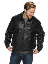 Load image into Gallery viewer, Mens Biker Bomber Leather Jacket
