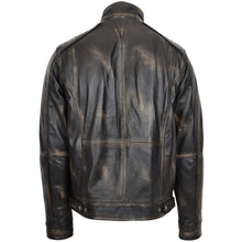 Load image into Gallery viewer, Mens Vintage Cafe Racer Distressed Leather Jacket
