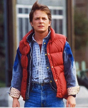 Load image into Gallery viewer, Back To The Future Marty Mcfly Erect 1985 Red Vest
