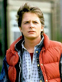 Back To The Future Marty Mcfly Erect 1985 Red Vest