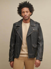 Load image into Gallery viewer, Mens Mike Asymmetrical Leather Jacket
