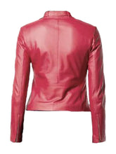 Load image into Gallery viewer, Modish Red Biker Genuine Leather Jacket
