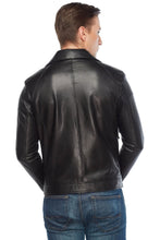 Load image into Gallery viewer, Real Leather Black Biker Jacket for Men – Boneshia

