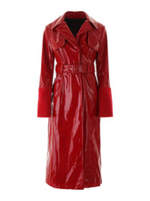 Load image into Gallery viewer, Red Notice Gal Gadot Leather Trench Coat
